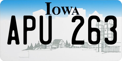 IA license plate APU263