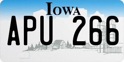 IA license plate APU266