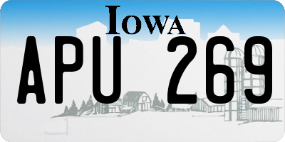 IA license plate APU269