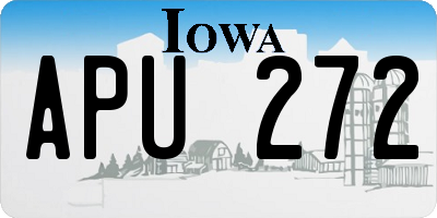 IA license plate APU272