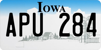 IA license plate APU284
