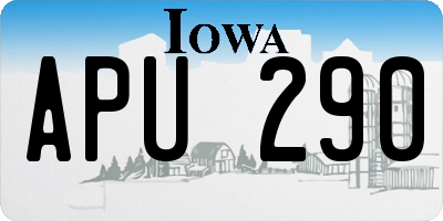 IA license plate APU290