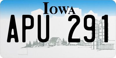 IA license plate APU291