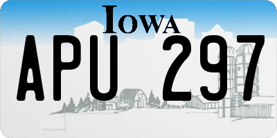 IA license plate APU297