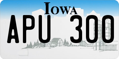 IA license plate APU300
