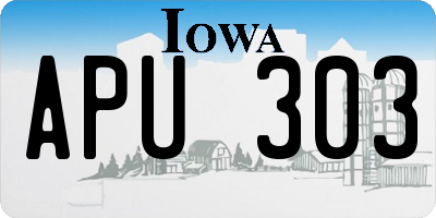 IA license plate APU303
