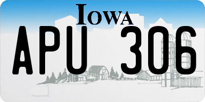 IA license plate APU306