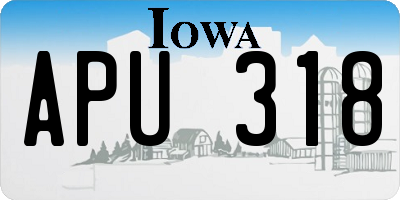 IA license plate APU318