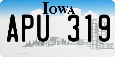 IA license plate APU319