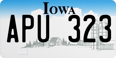 IA license plate APU323