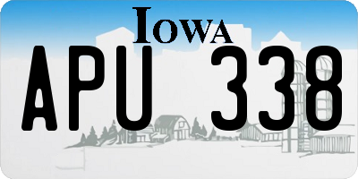 IA license plate APU338