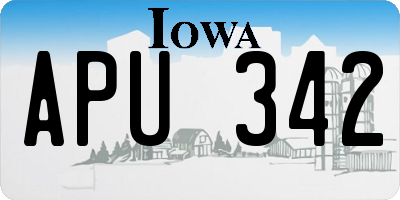 IA license plate APU342