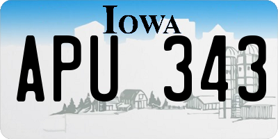 IA license plate APU343