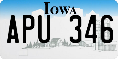 IA license plate APU346