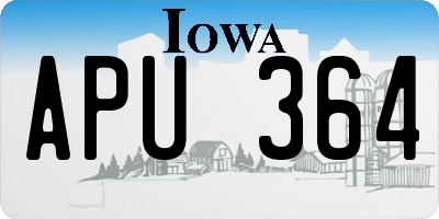 IA license plate APU364