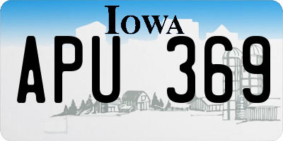 IA license plate APU369