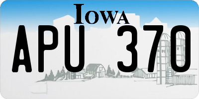 IA license plate APU370