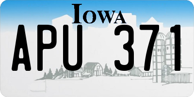 IA license plate APU371
