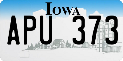 IA license plate APU373