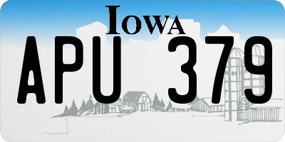 IA license plate APU379