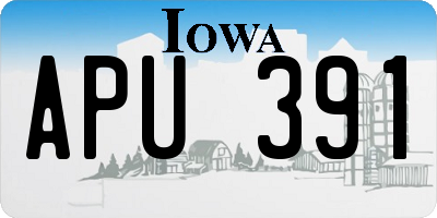 IA license plate APU391