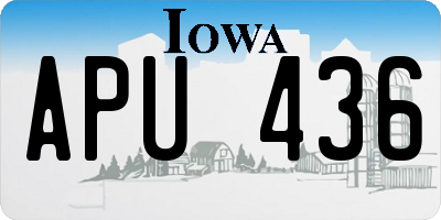 IA license plate APU436