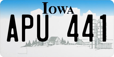 IA license plate APU441