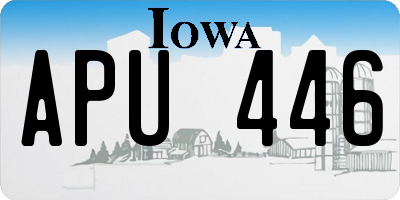 IA license plate APU446