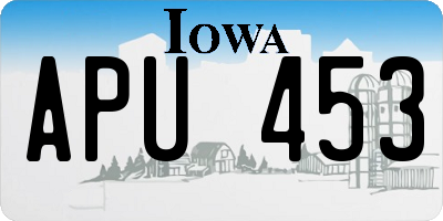IA license plate APU453