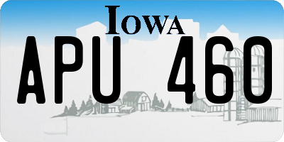 IA license plate APU460