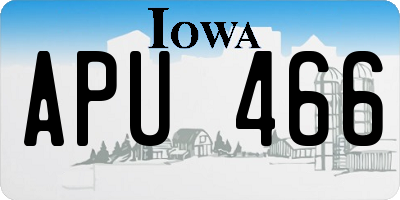 IA license plate APU466