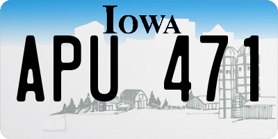 IA license plate APU471