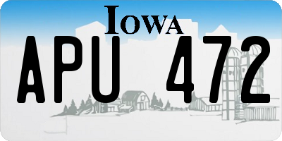 IA license plate APU472