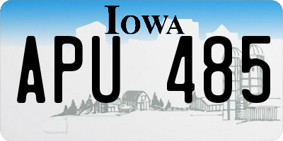 IA license plate APU485