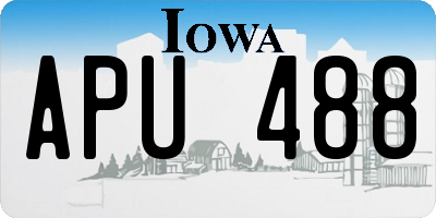IA license plate APU488