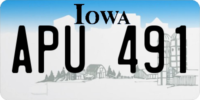 IA license plate APU491