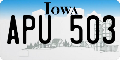 IA license plate APU503
