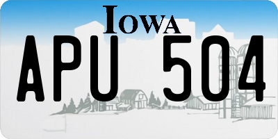 IA license plate APU504