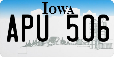 IA license plate APU506