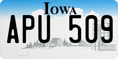 IA license plate APU509