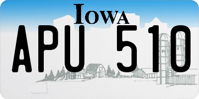 IA license plate APU510