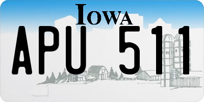 IA license plate APU511