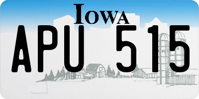 IA license plate APU515