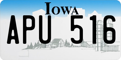 IA license plate APU516