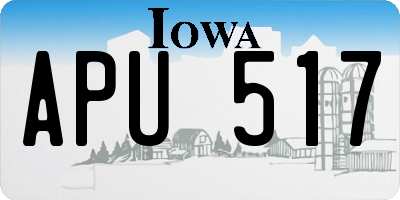 IA license plate APU517