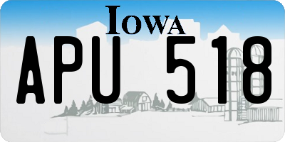 IA license plate APU518