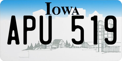 IA license plate APU519