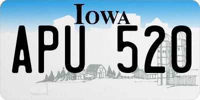 IA license plate APU520