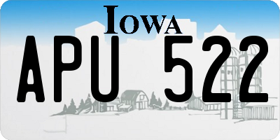 IA license plate APU522