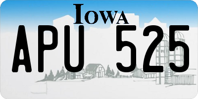 IA license plate APU525